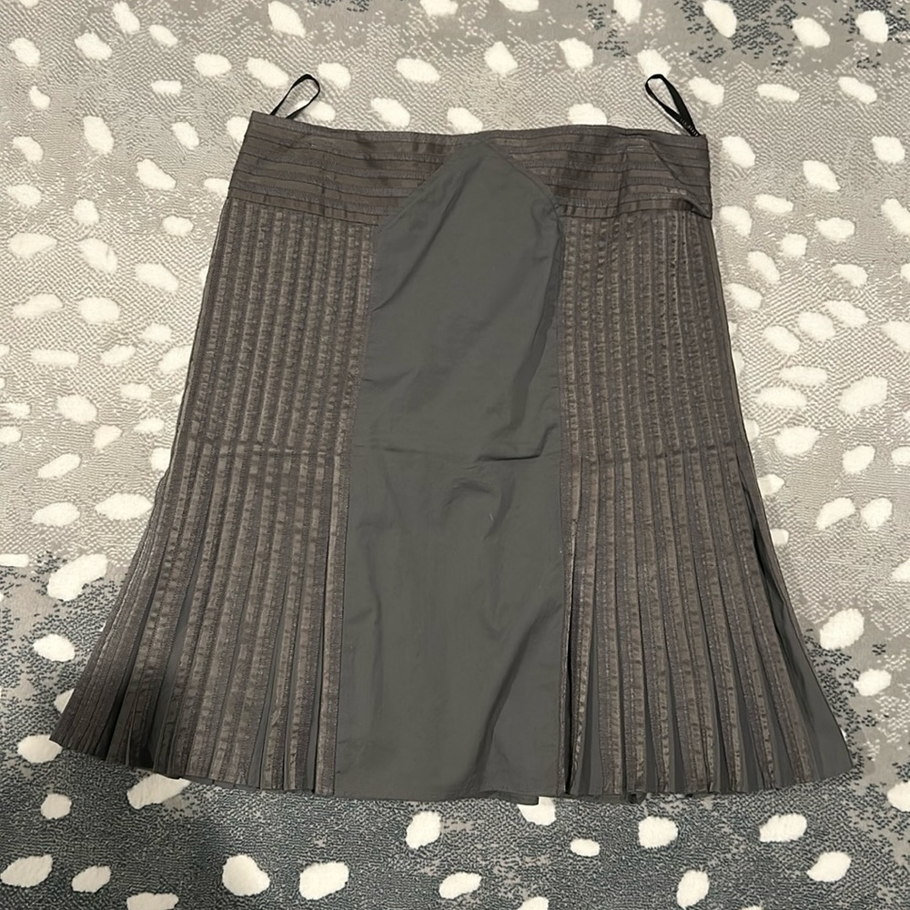 Ted Baker Grey pleated knee length skirt